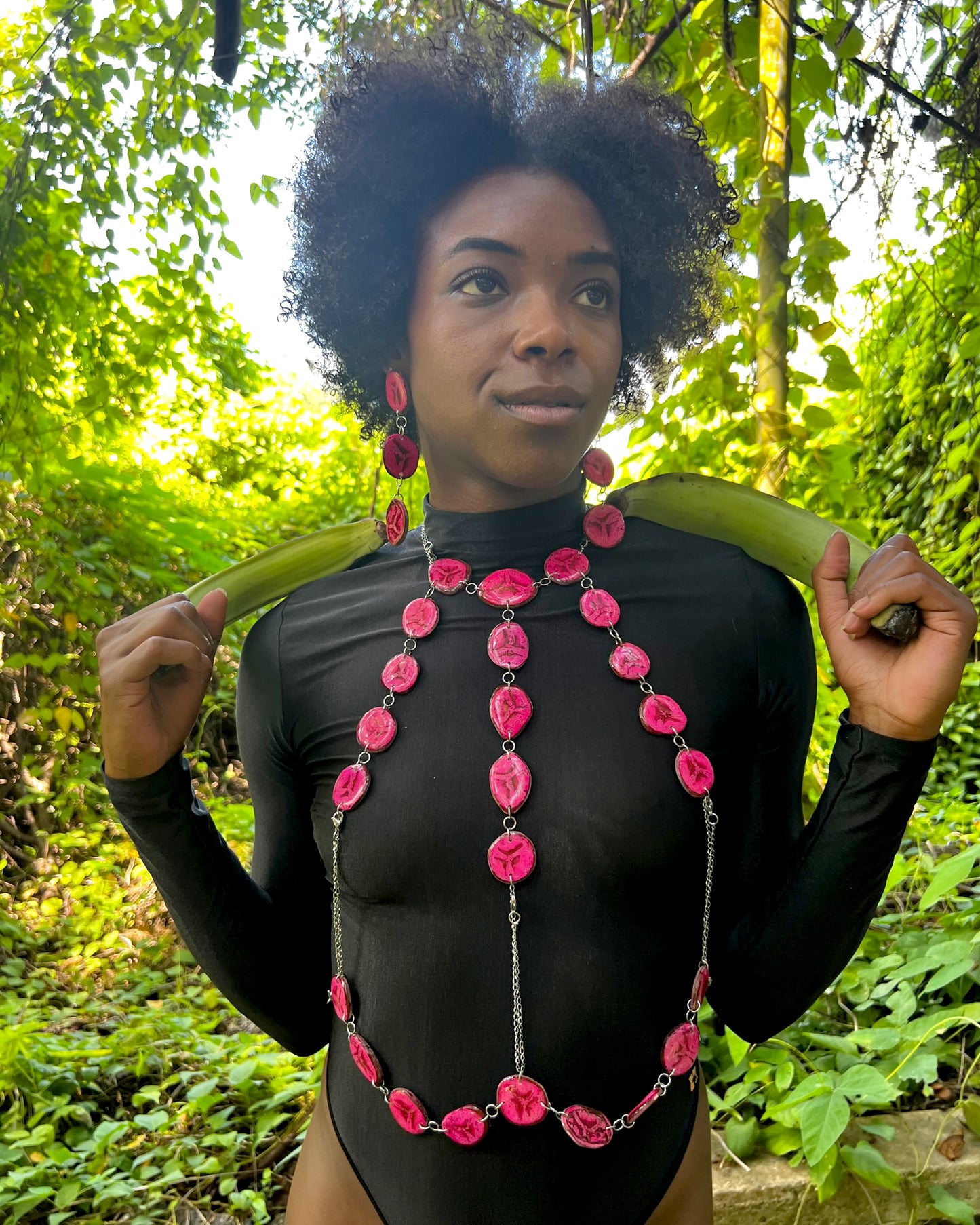 "Hot Pink Plantains" Body Jewelry