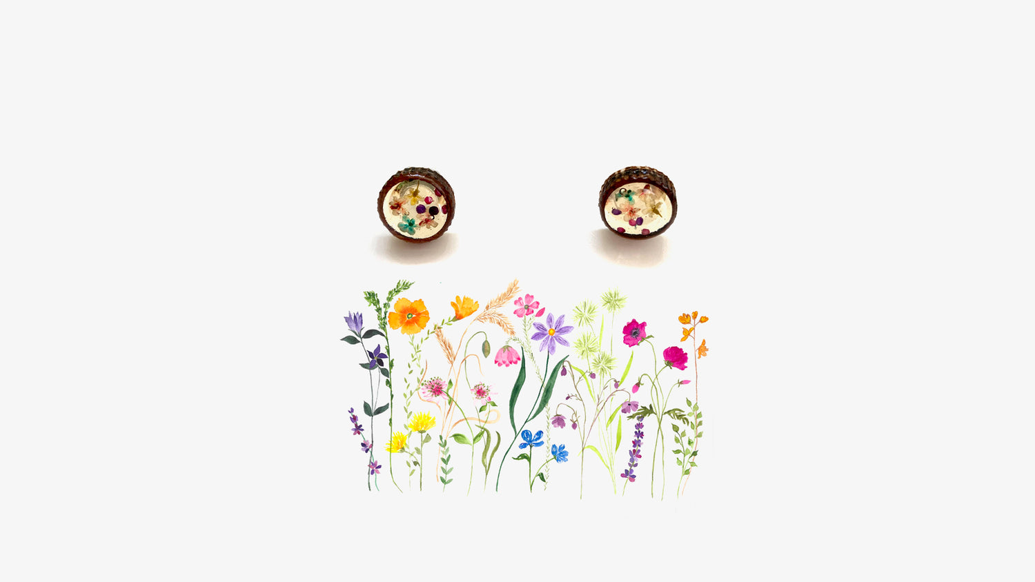 real WILD FLOWERS jewelry