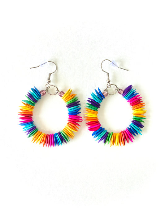 Circle of Life - Melon Seeds Hoops - Multicolor