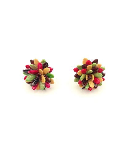 Melon Seeds - Flower Power - Earring Studs Multi Color